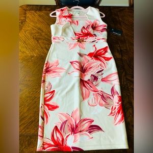 NWT enfocus studio colorful floral size 8 sheath dress